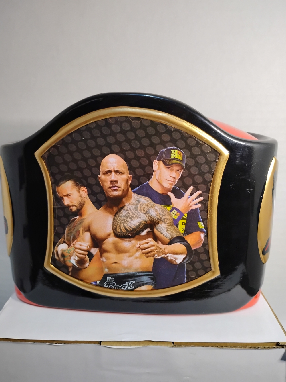 Wwe Money in the Bank Belt Coin Bank Black Red Gold The Rock John Cena